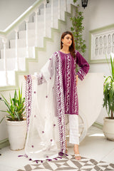 Mulbery Elegant Embroidered Kurt1 with Dupatta -( Stitched )