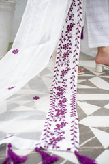 Mulbery Elegant Embroidered Kurt1 with Dupatta -( Stitched )