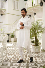 White Suits Tarkashi And Embroidery - ( Stitched )