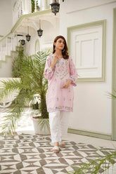 Elegant Embroidered Kurta - ( Stitched )
