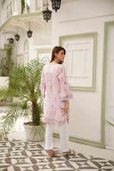 Elegant Embroidered Kurta - ( Stitched )