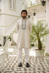 Grey Kurta - ( Stitched )