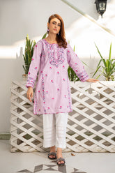 Graceful Light Purple Kurti – ( Stitched )