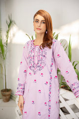 Graceful Light Purple Kurti – ( Stitched )