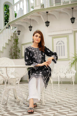 Black Embroidered Kurta – ( Stitched )