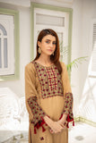 Golden dusk. ( Experience sophistication with our Peanut Gold Hand-Embroidered Shirt ) - Stitched