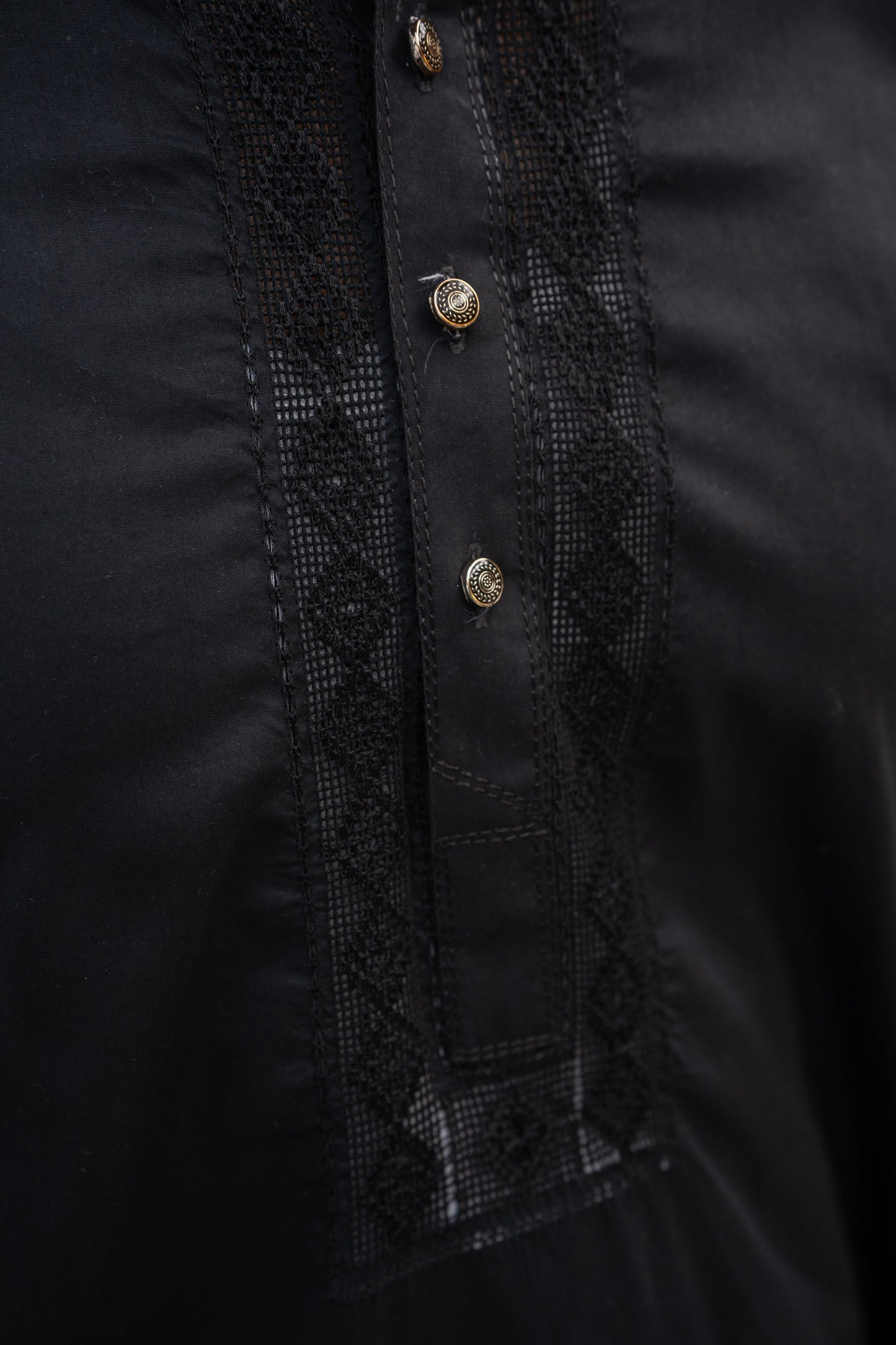 Black Tarkashi Kurta Set – Stitched