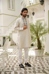 Grey Kurta - ( Stitched )