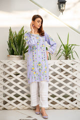 Lavender Mist.( Timeless elegance with our Hand-Embroidered Lavender Mist shirt )