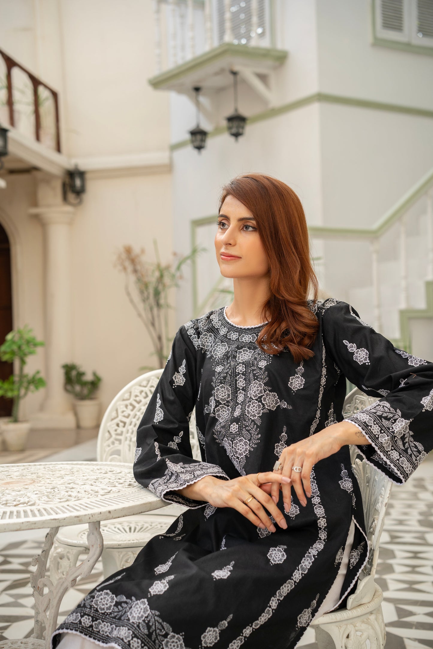 Black Hand Embroidered Kurti - Rameen Roshany